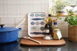 Bandeja Picknick 20x27 cm, Azul-beige