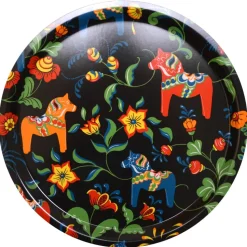 Bandeja redonda Leksand Ø31 cm, negro