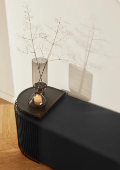 Bandeja redondeada Sessio 32x40 cm, nogal