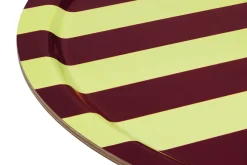 Bandeja Stripe Large Ø65 cm, Butter-burgundy