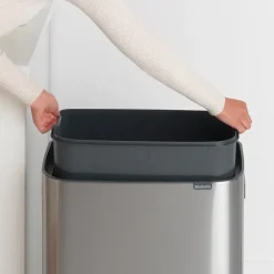 Bo touch bin 60 L, acero cepillado mate