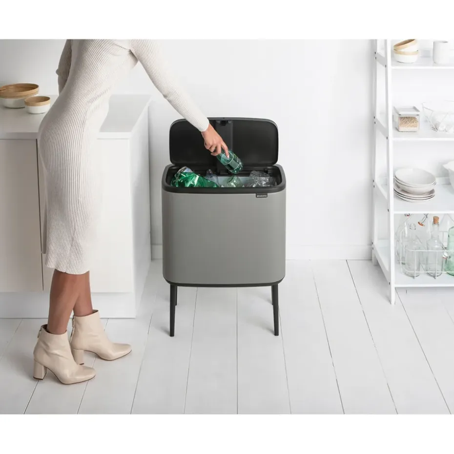 Bo Touch Bin 36 L, Mineral concrete grey