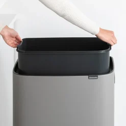 Bo touch bin high 60 L, Mineral concrete grey