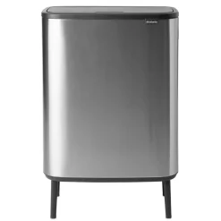 Bo touch bin high 2x30 L, acero cepillado mate