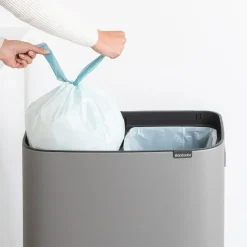 Bo touch bin high 2x30 L, Mineral concrete grey