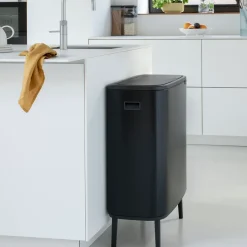 Bo touch bin high 2x30 L, negro mate