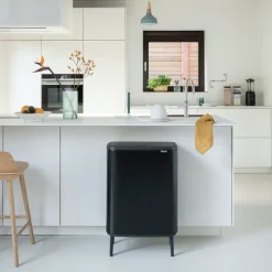 Bo touch bin high 2x30 L, negro mate