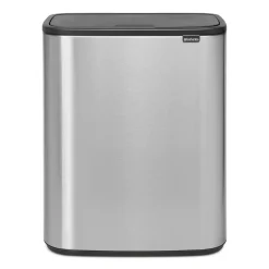 Bo touch bin 2x30 L, acero cepillado mate