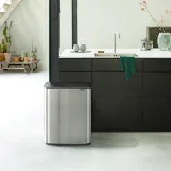 Bo touch bin 2x30 L, acero cepillado mate