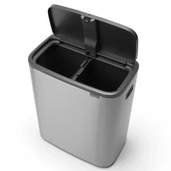 Bo touch bin 2x30 L, acero cepillado mate