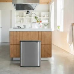 Bo touch bin 2x30 L, acero cepillado mate