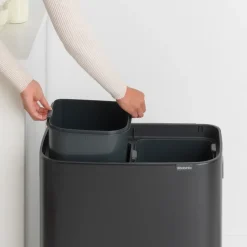 Bo touch bin 2x30 L, negro mate