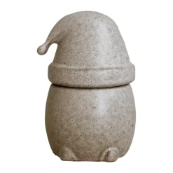 Bol con tapa Eating Santa pequeño, Beige