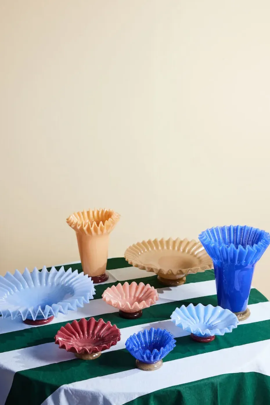 Bol Lori M Ø18 cm, Azul claro-burdeos