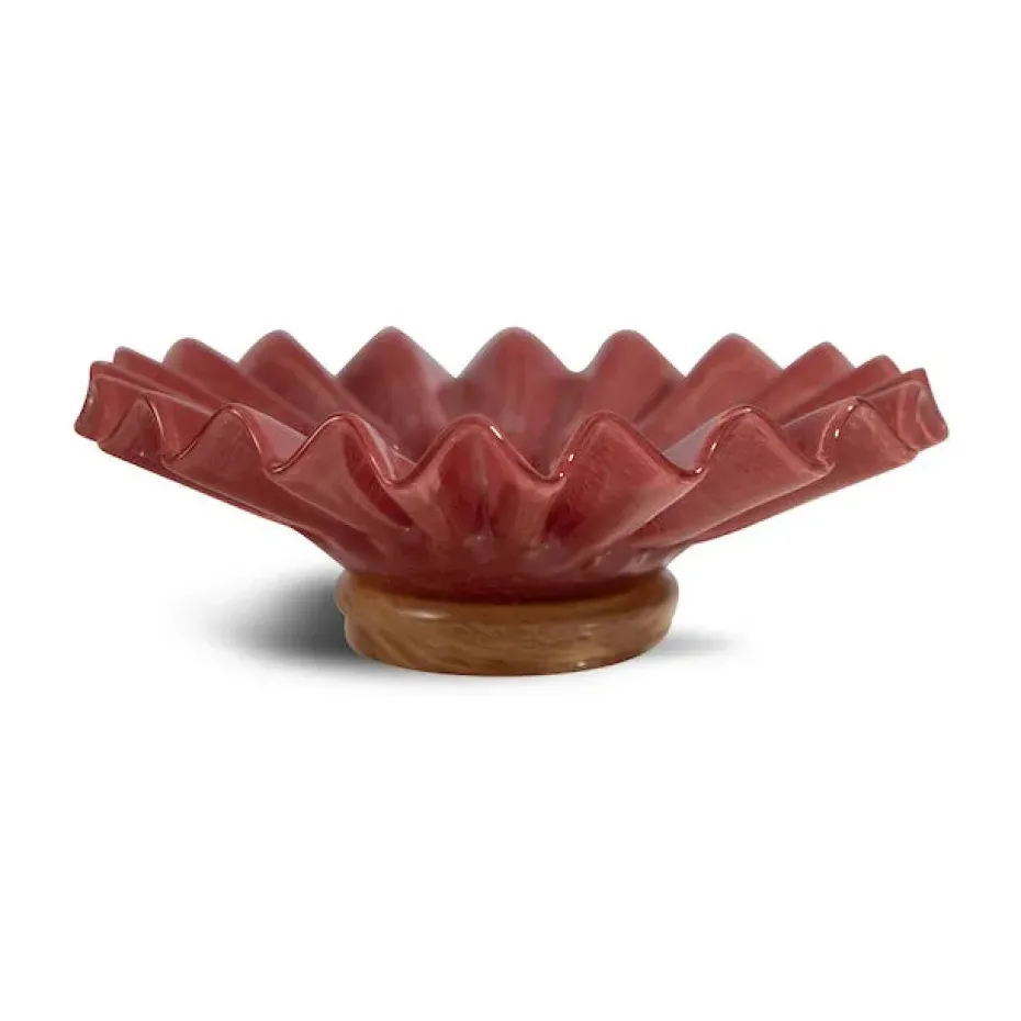 Bol Lori M Ø18 cm, Bordeaux-beige