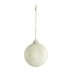 Bola de Navidad Norille Ø11 cm, Off white, acanalado