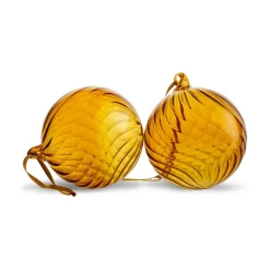 Bola de Navidad Opacity M Ø8 cm, 2-pack, Amarillo