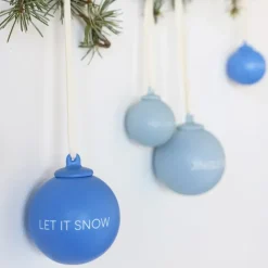Bola de navidad XMAS Stories Ø4 cm 4 unidades, Cobalt blue-light blue