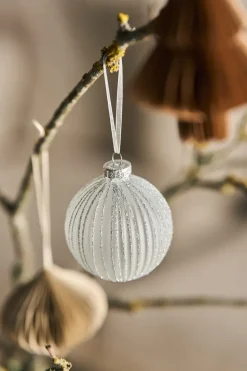 Bolas de Navidad Holiday 6 unidades, Blanco