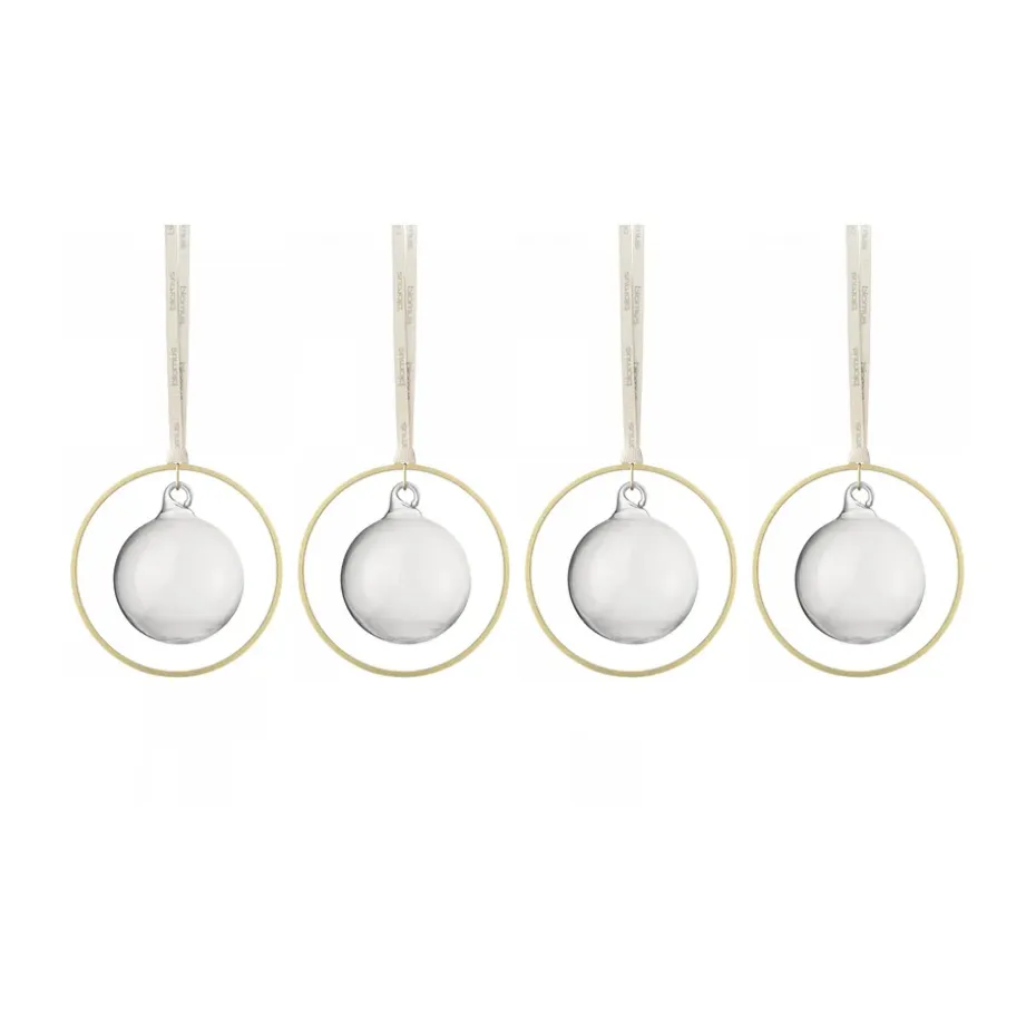 Bolas de Navidad KITAI 8,5 cm 4 unidades, Clear