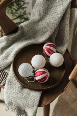 Bolas de Navidad Snowing 6 unidades, Blanco