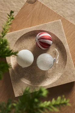 Bolas de Navidad Tradition 6 unidades, Rojo/blanco