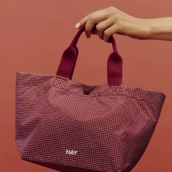 Bolsa Grid Everyday Bag, Burgundy, mini