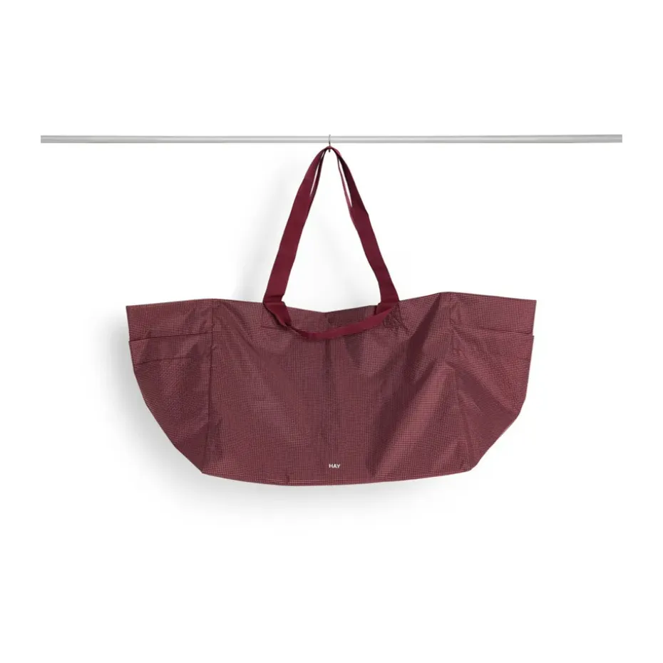 Bolsa Grid Weekend Bag, Burgundy, large
