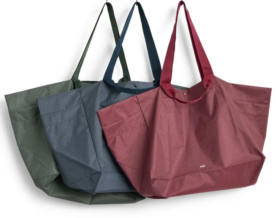 Bolsa Grid Weekend Bag, Burgundy, large