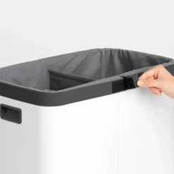 Bolsa interior para cesto de la ropa Bo high 2x45 L, gris