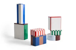 Bote Tin Container medium, Black-off white