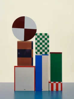 Bote Tin Container medium, Black-off white