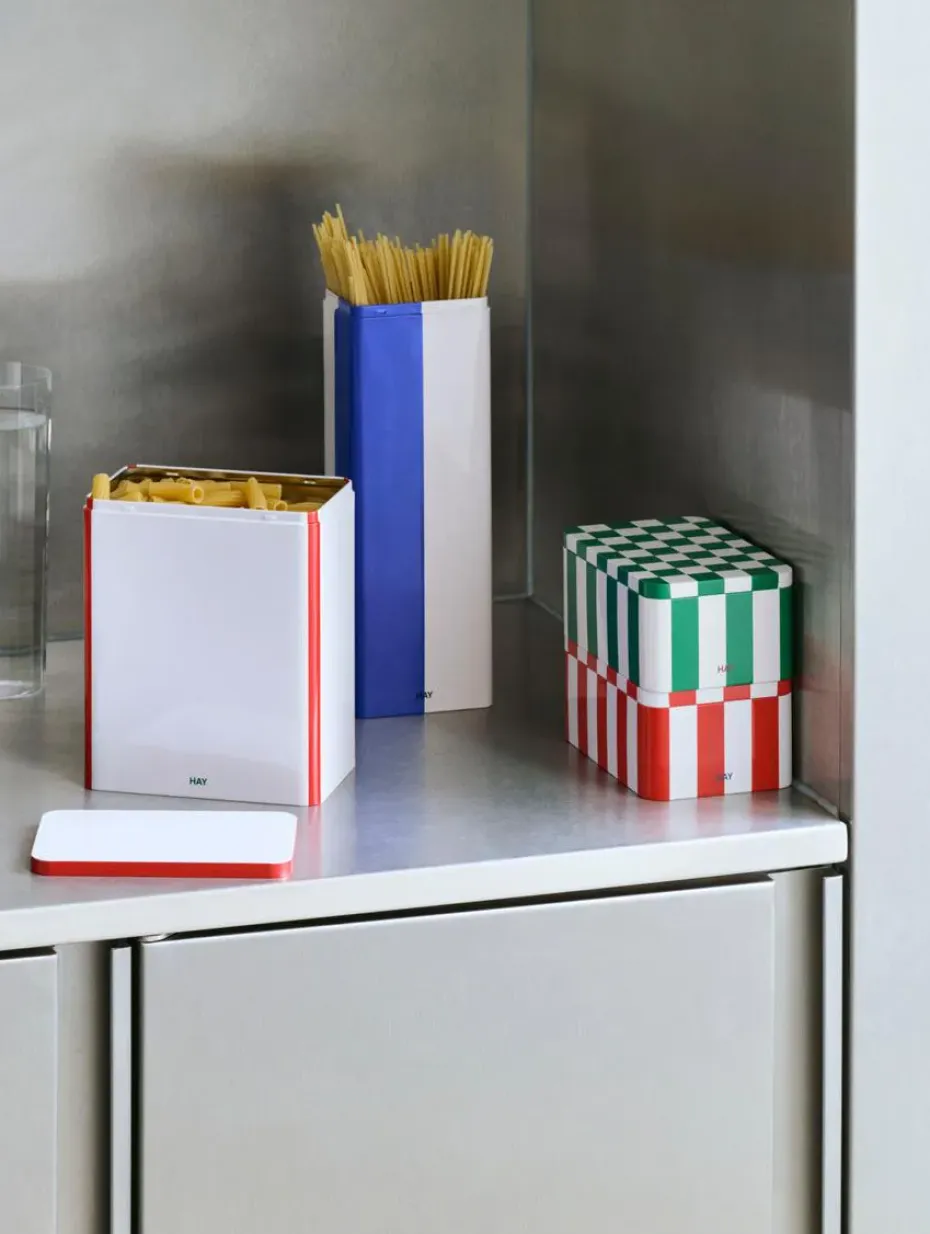 Bote Tin Container medium, Brown-midnight blue