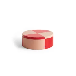 Bote Tin Container, Round red-soft pink