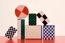 Bote Tin Container, Slim green-off white