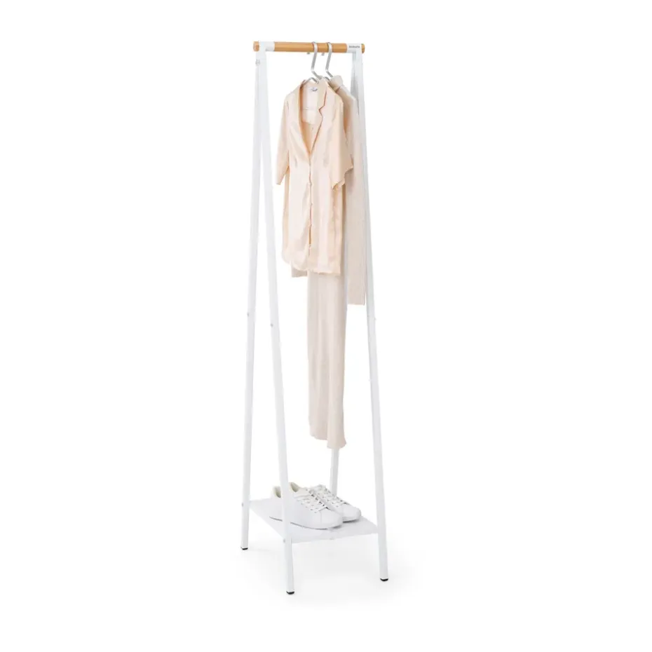 Burro para ropa Linn perchero compacto, Blanco
