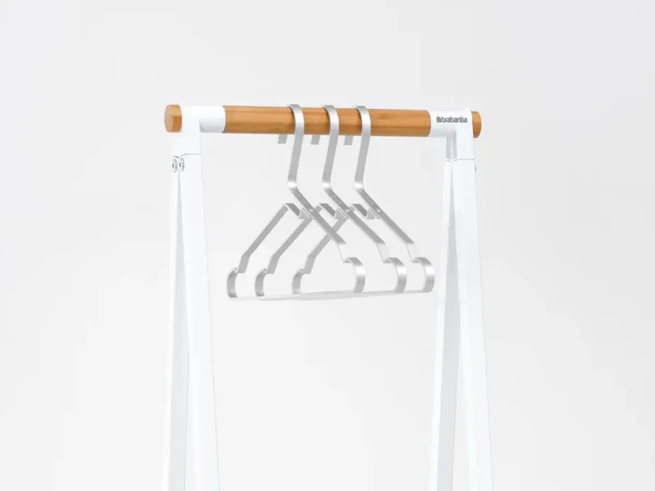 Burro para ropa Linn perchero compacto, Blanco
