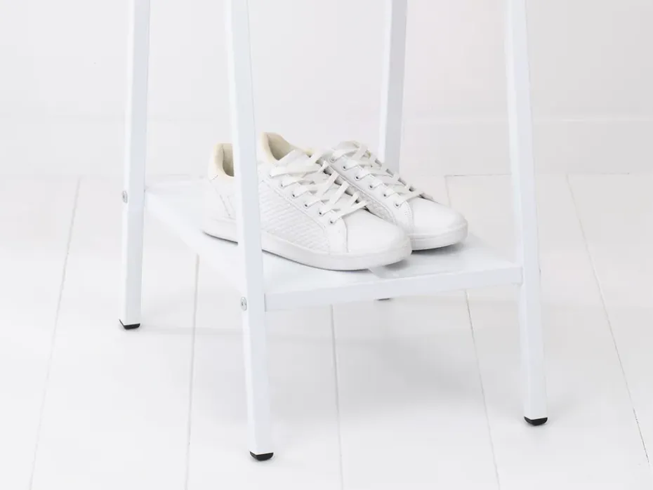 Burro para ropa Linn perchero compacto, Blanco