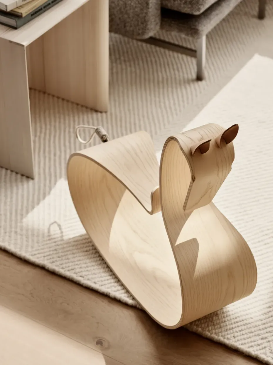 Caballito balancín Rocking Horse, Fresno lacado incoloro