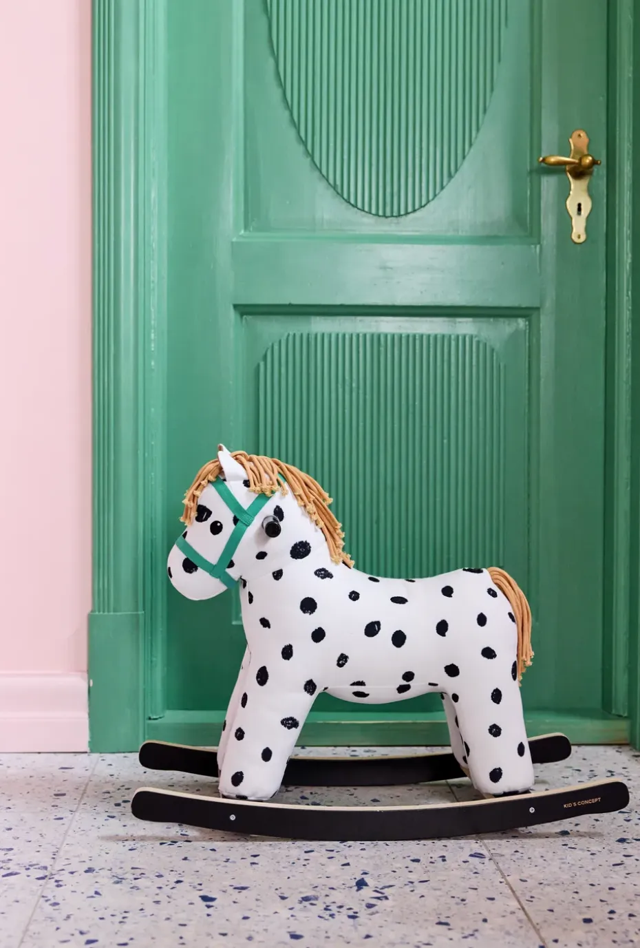 Caballo balancín Pippi, Blanco-negro