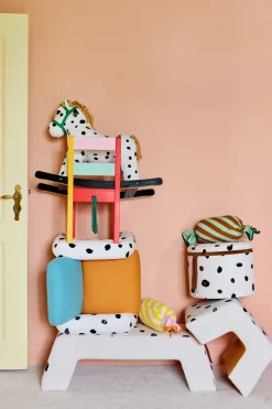 Caballo balancín Pippi, Blanco-negro