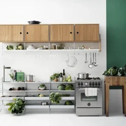 Cabinet con puerta batiente String, Roble, 58x30 cm