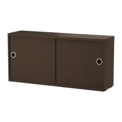 Cabinet con puertas correderas String, Roble oscuro, 78×20 cm