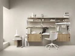 Cabinet con puertas correderas String, Roble, 78x30 cm