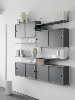 Cabinet con puertas correderas String, Roble, 78x20 cm