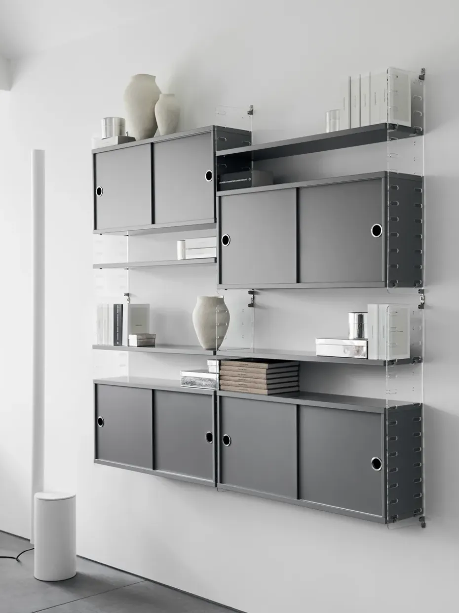 Cabinet con puertas correderas String, Roble, 78x20 cm