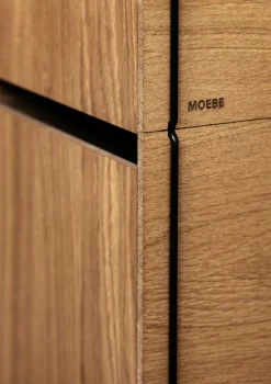 Caja de almacenaje de roble 33x60 cm, Wood, black