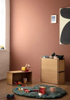 Caja de almacenaje de roble 33x60 cm, Wood, black