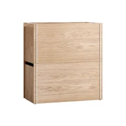 Caja de almacenaje de roble 33x60 cm, Wood, white