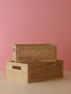 Caja de almacenamiento Bamboo box 20x30 cm, Bambú